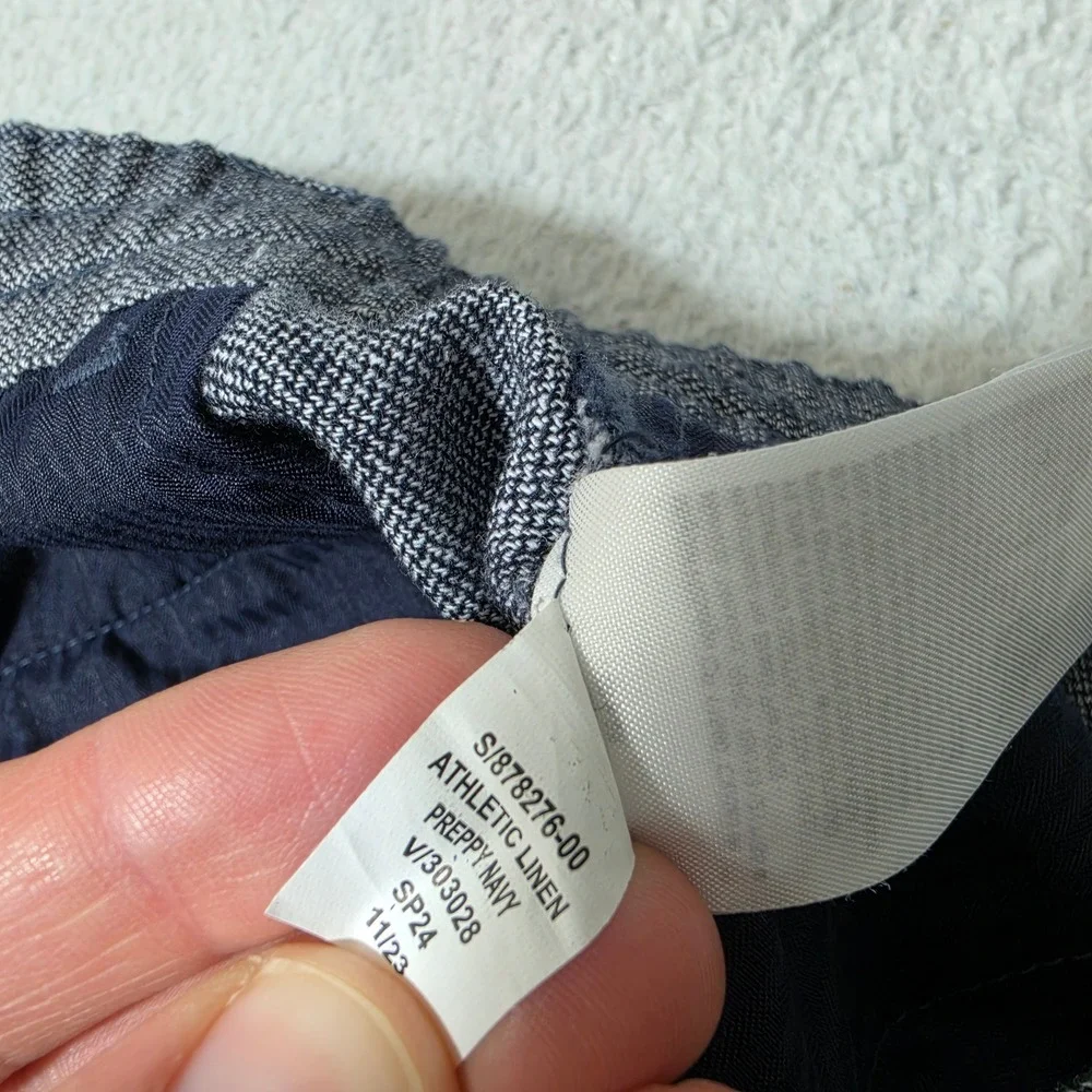 Banana Republic Athletic Linen Pants Mens 28/28 Preppy Navy Drawstring